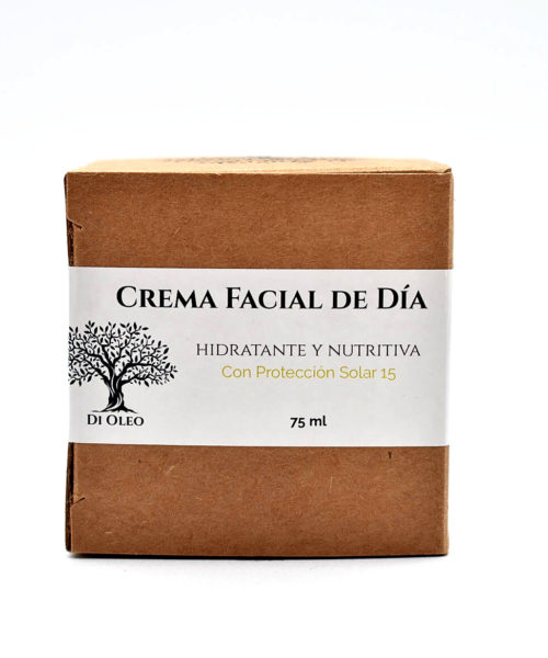 Crema Facial de Día, Hidratante, Nutritiva, Protección Solar 15, Di Oleo.