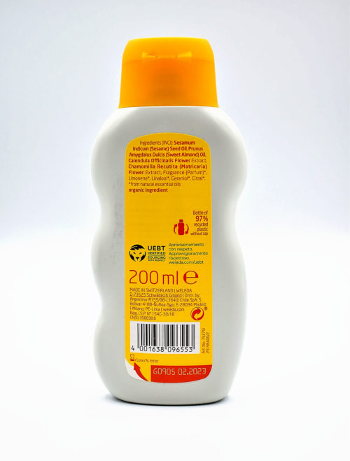 Aceite Corporal de Caléndula para Bebés, 200 ml, Weleda.