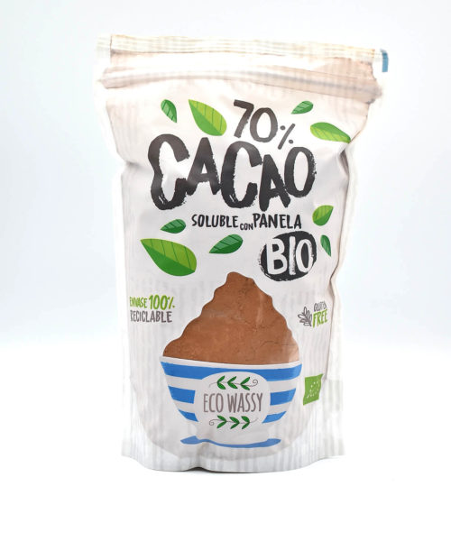 Cacao 70% con Panela Bio 500gr Wassy. Arboldeneem