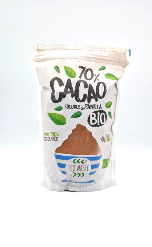 Cacao 70% con Panela Bio 500gr Wassy. Arboldeneem