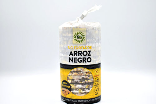 Bio Tortas de Arroz Negro con Cúrcuma Sol Natural.