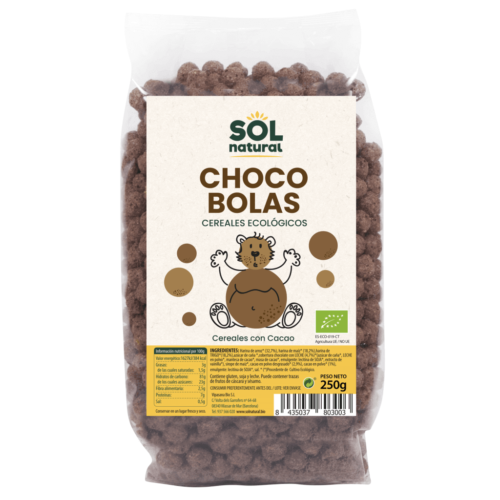 Choco Pops Ecológicos 250gr Sol Natural. Arboldeneem