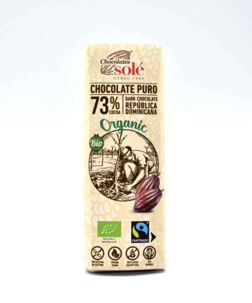 Chocolate Negro 73% Cacao Bio 25g Sole Arboldeneem