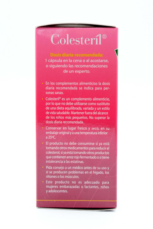 Colesteril Arroz Rojo Fermentado 90 Cápsulas, 100% Natural. Arboldeneem